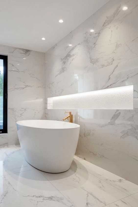 banheiro minimalista marmorizado
